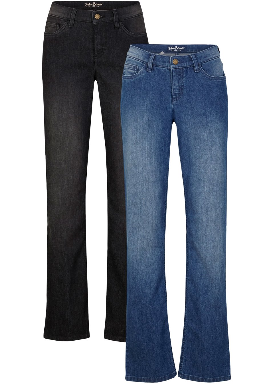 Lot de 2 jeans confort stretch, Straight