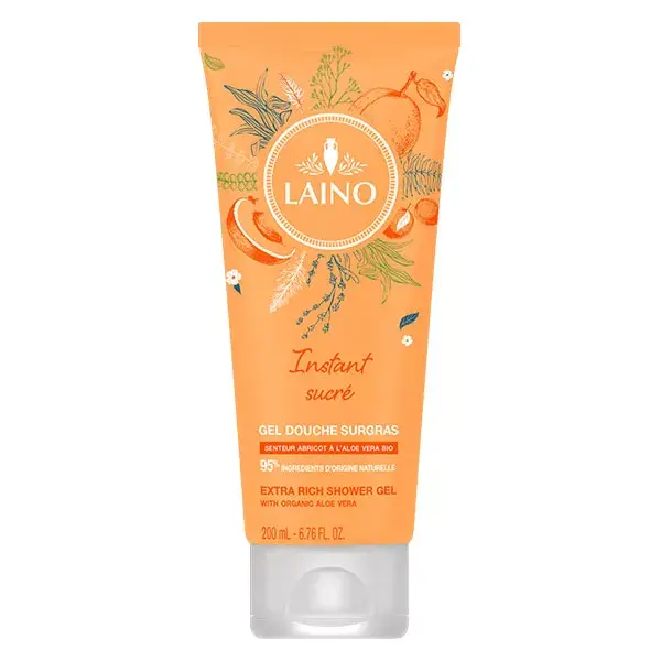 Laino Gel Douche Surgras Hydratant Abricot 200ml