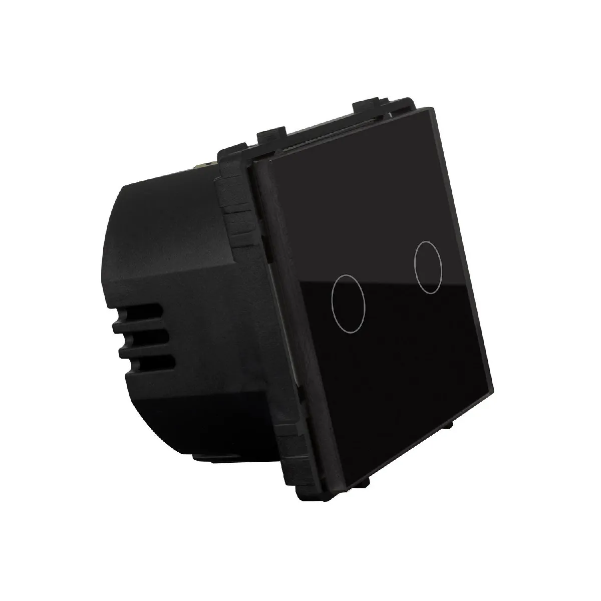 Ledkia Interrupteur Tactile Double Modern - Noir