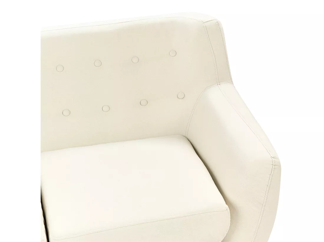 Canapé 3 places en tissu beige clair MOTALA