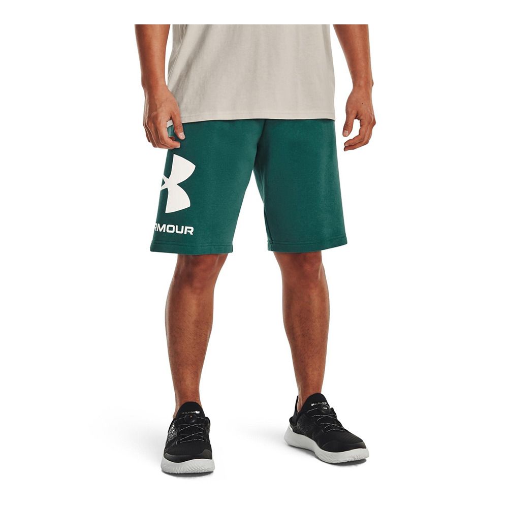 Under Armour UA RIVAL FLEECE BIG LOGO - Short Homme coastal teal/onyx white