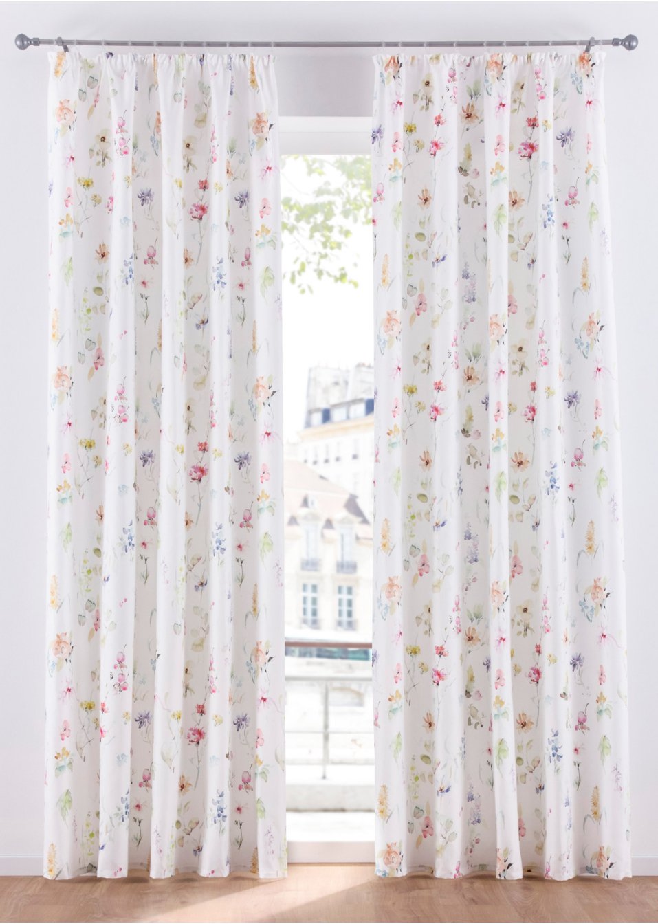 Panneau microfibre à imprimé floral (1 pce.)