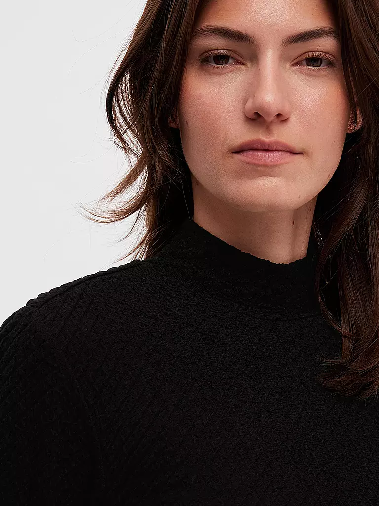 SELECTED FEMME Stehkragenshirt SLFGINNY schwarz