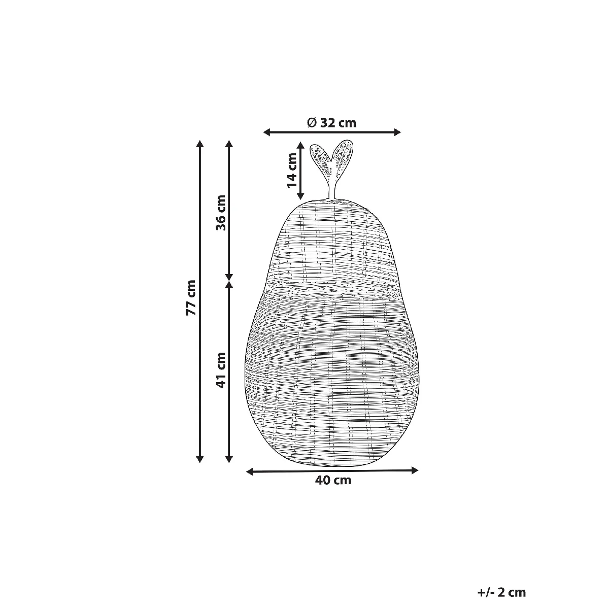BELIANI Panier poire VAGSOY - Naturel