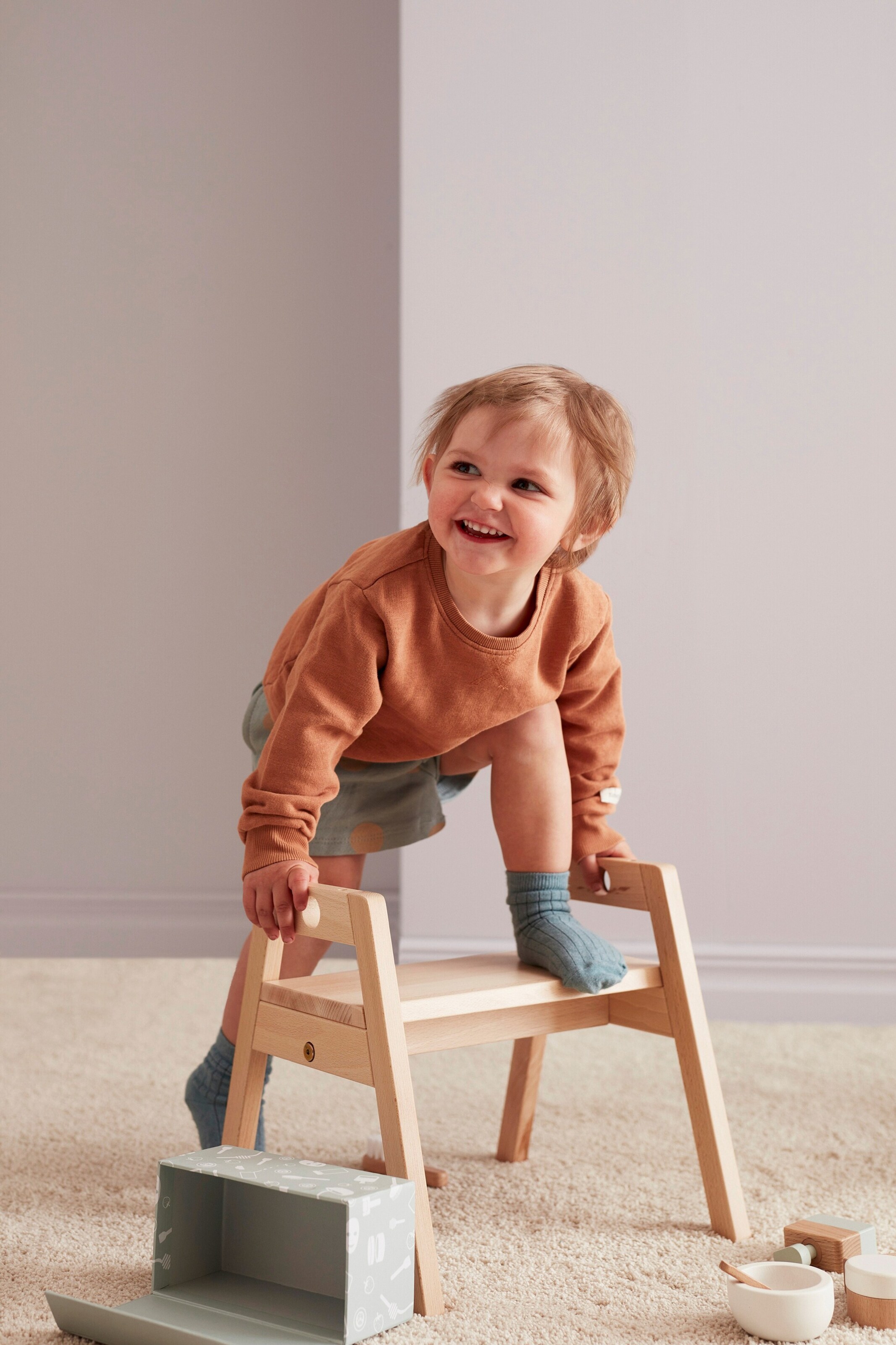 Kids Concept Hocker Saga natur
