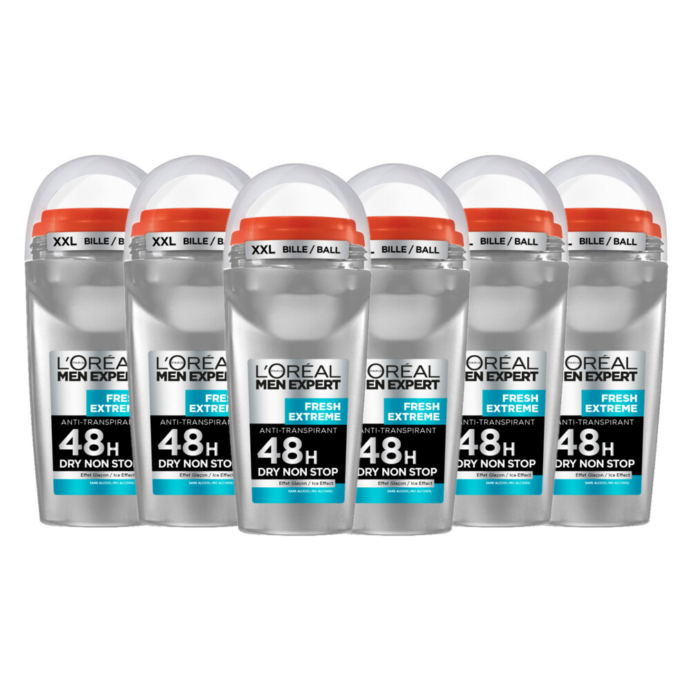 6x L'Oréal Men Expert Deodorant Roller Fresh Extreme50 ml