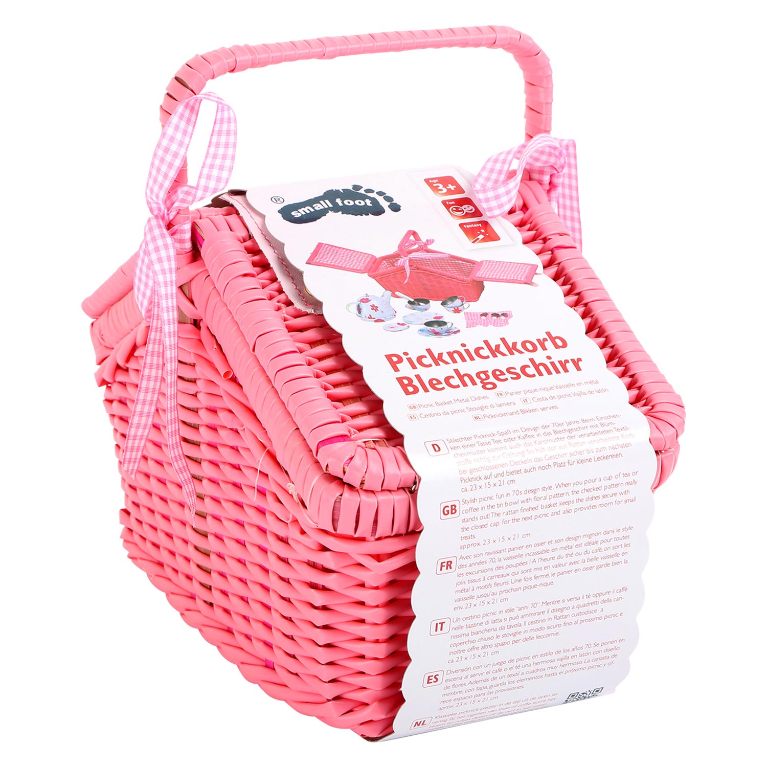 Small Foot-Picknickmand met Servies
