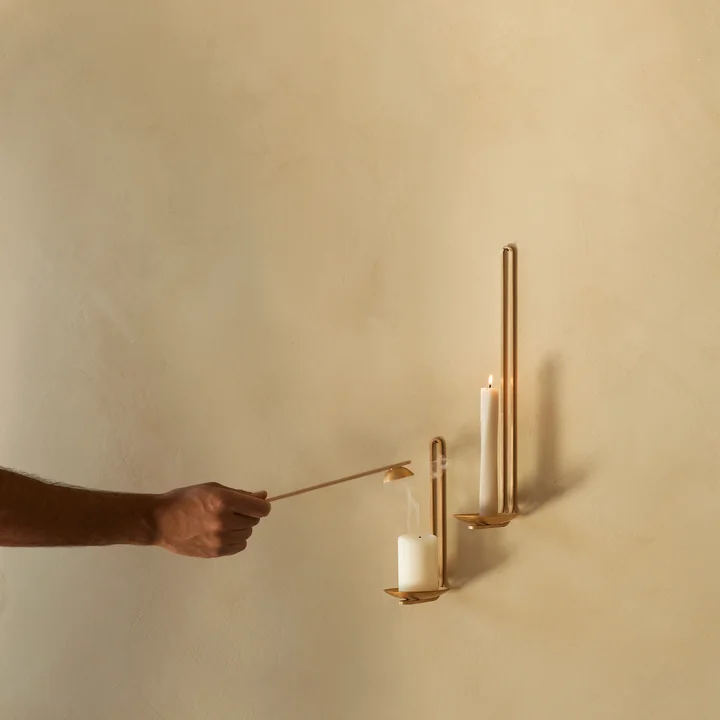 Audo - Clip Kerzenlöscher Set, Messing