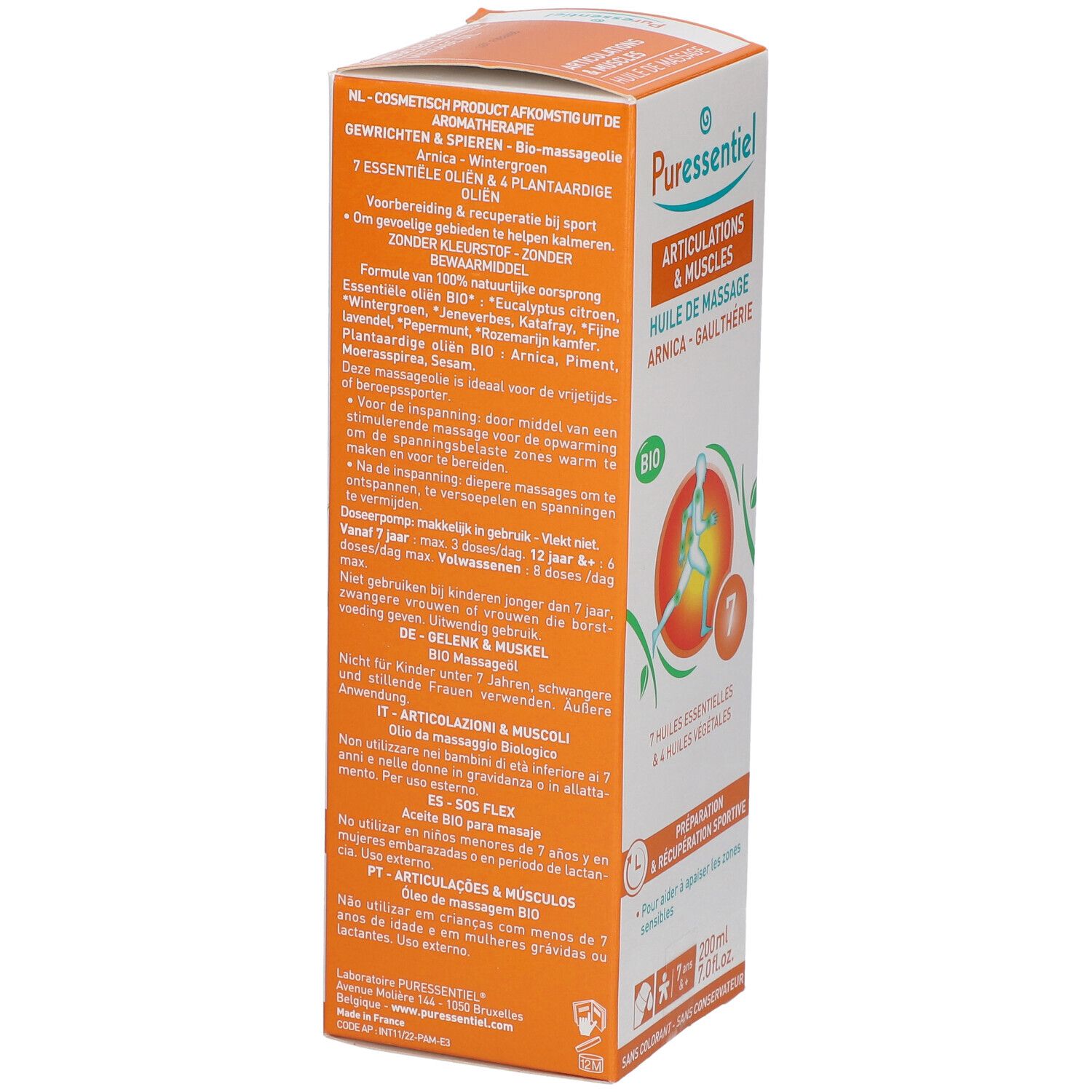 Puressentiel BIO Massageöl Muskelanstrengung Arnika - Wintergrün