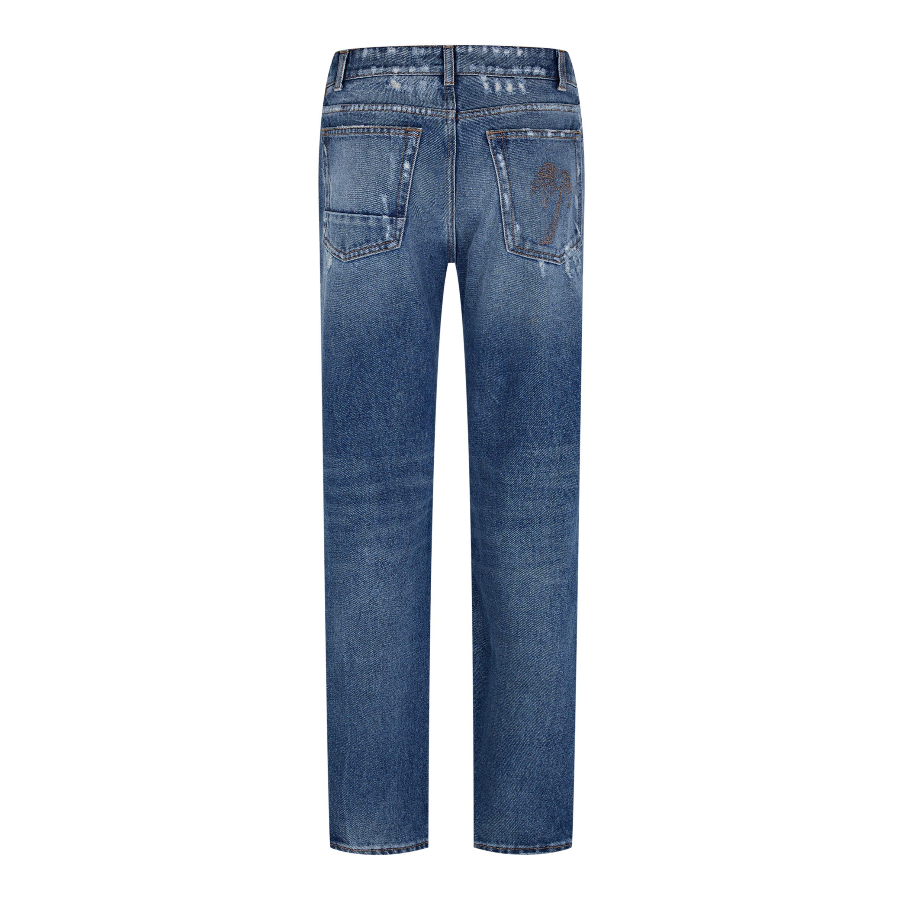 Palm Angels Mid Waist Regular Jeans