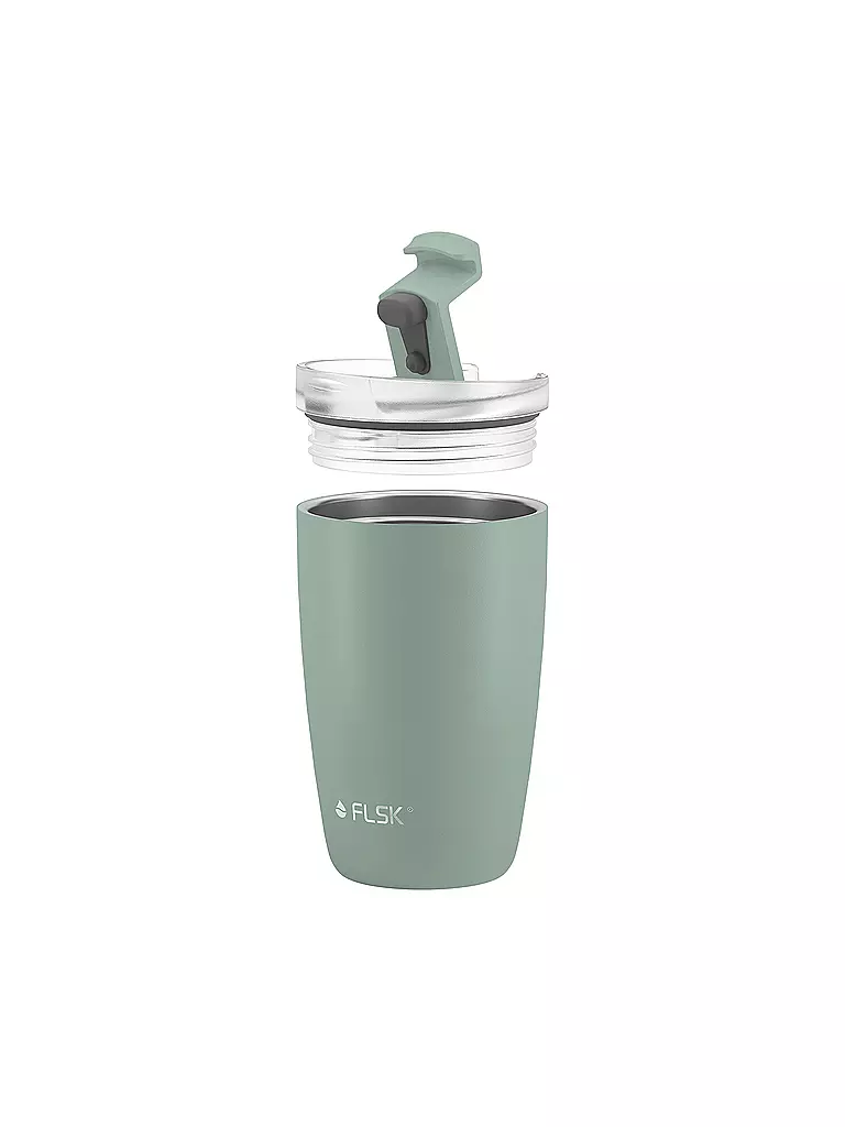 FLSK Isolierbecher - Thermosbecher CUP Coffee to go-Becher 0,35l Sage dunkelgrün