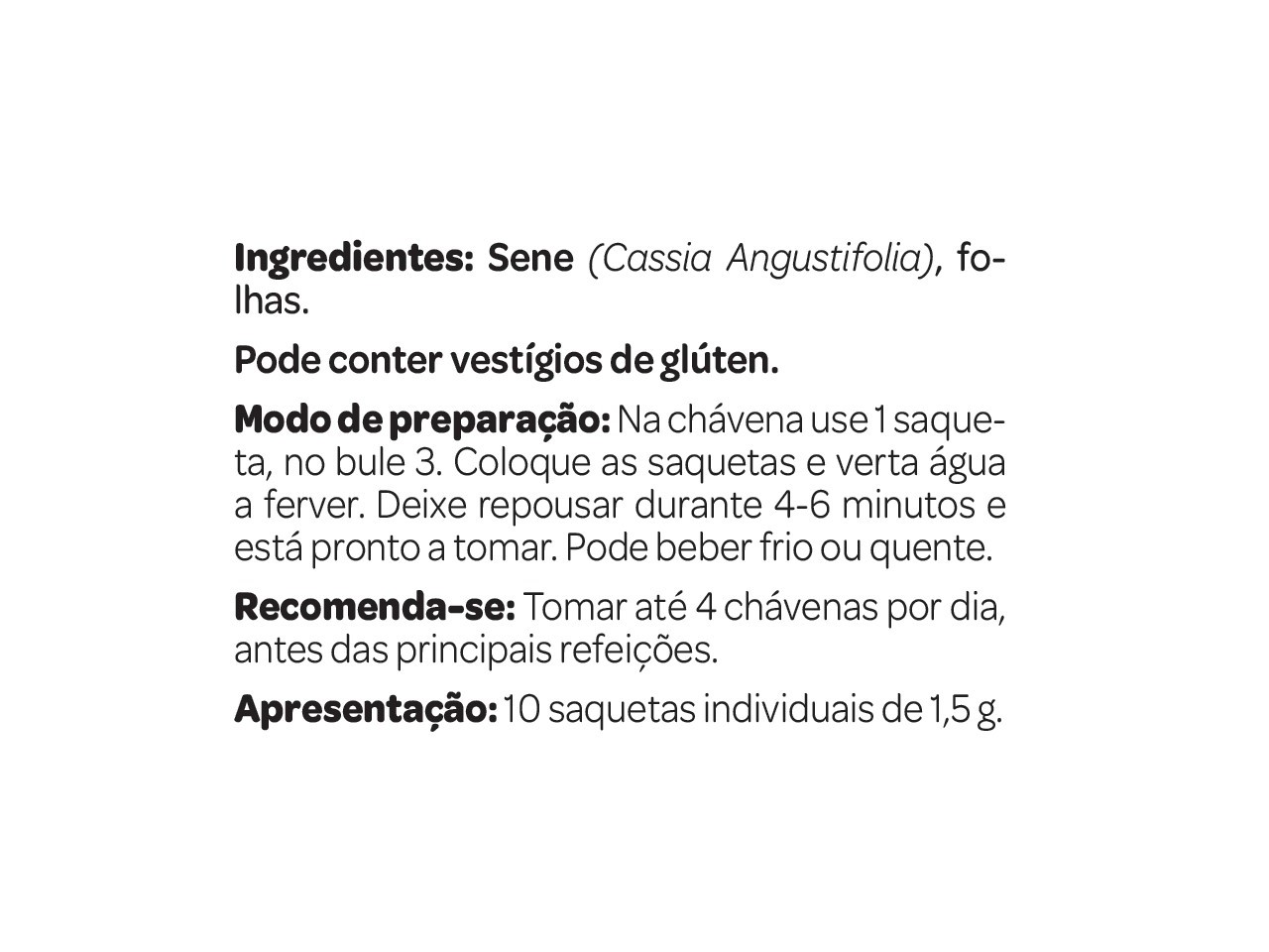 CHÁ SALUTEM INFUSÃO Nº22 SENE FOLHAS 10 SAQUETAS