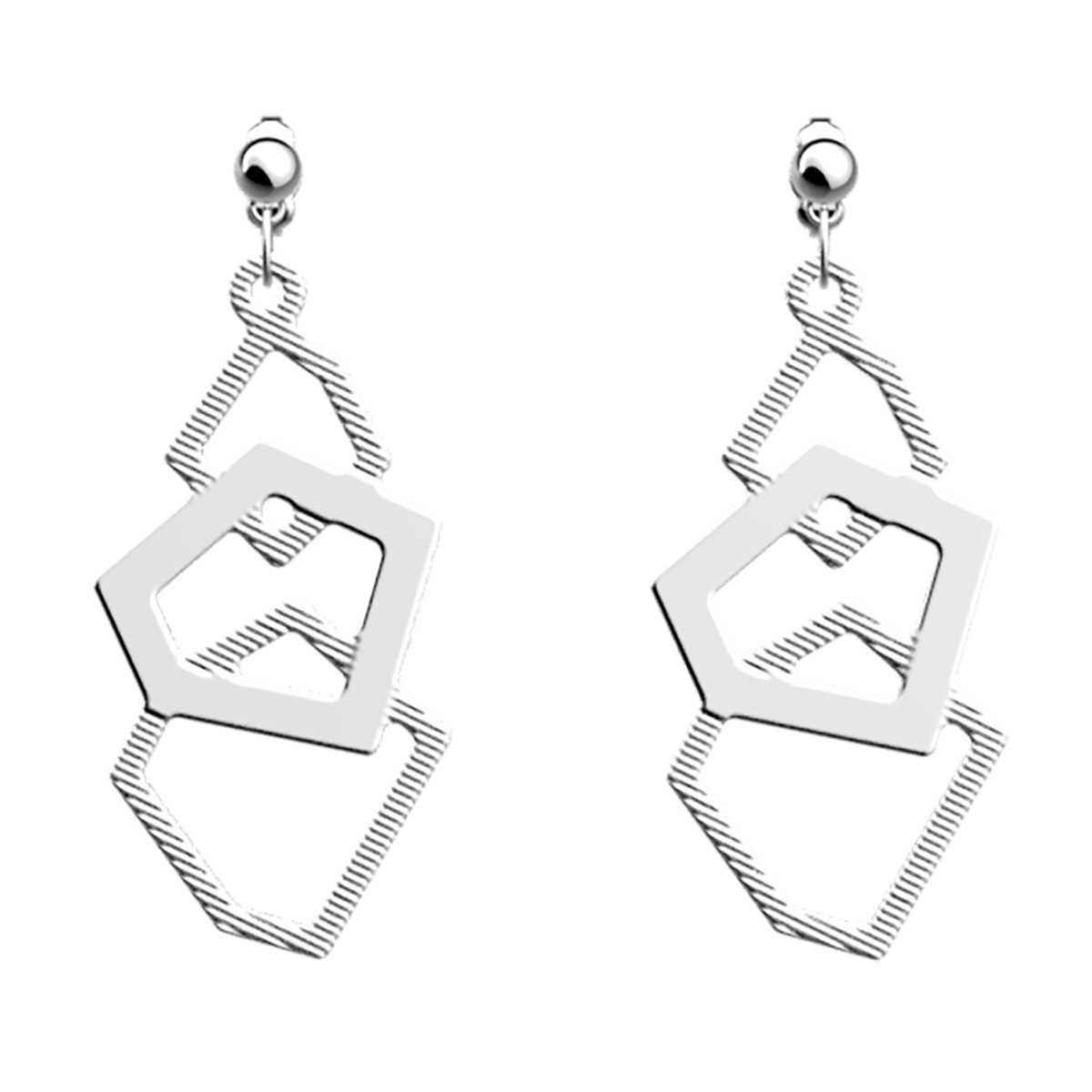 Boucles d'oreilles Les Georgettes Gigi argentées25mm