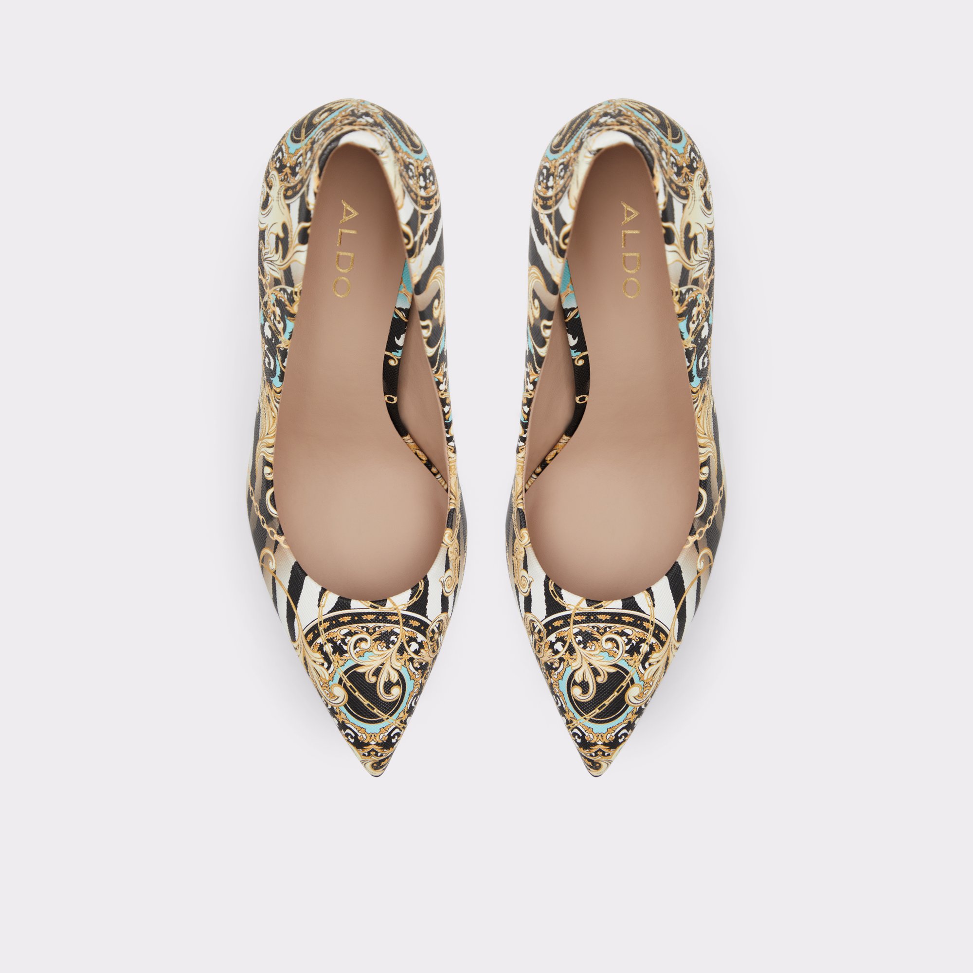 Stessy_ Black Multi Women Pumps