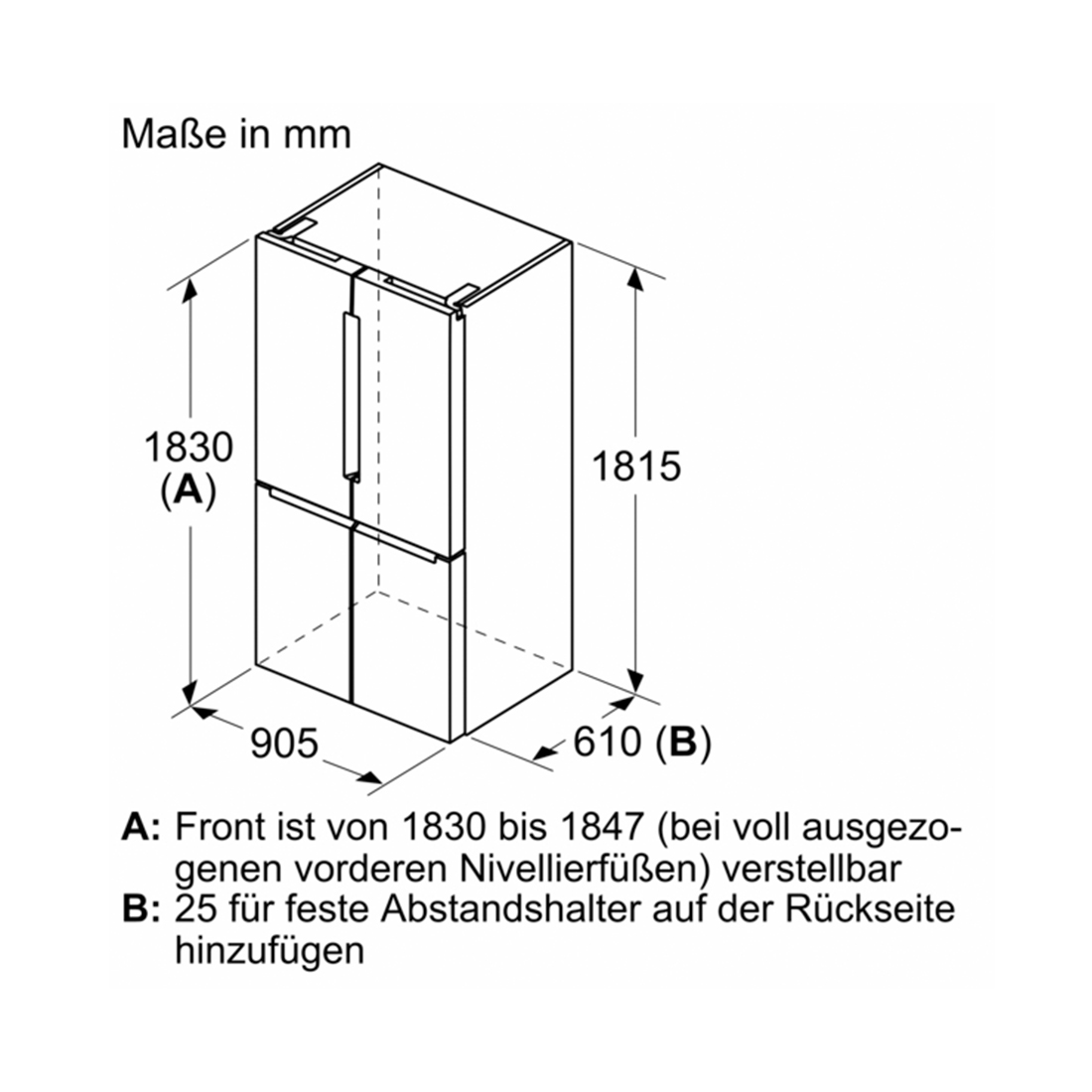 Bosch KFN96VPEA Kühl- und Gefrierkombination NoFrost, 605 Liter
