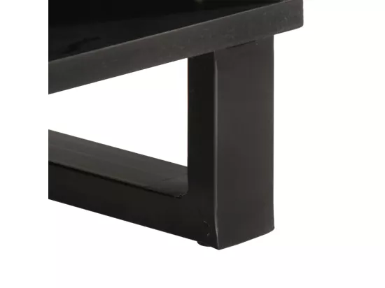 Table basse marron 80x51x40 cm bois de massif manguier