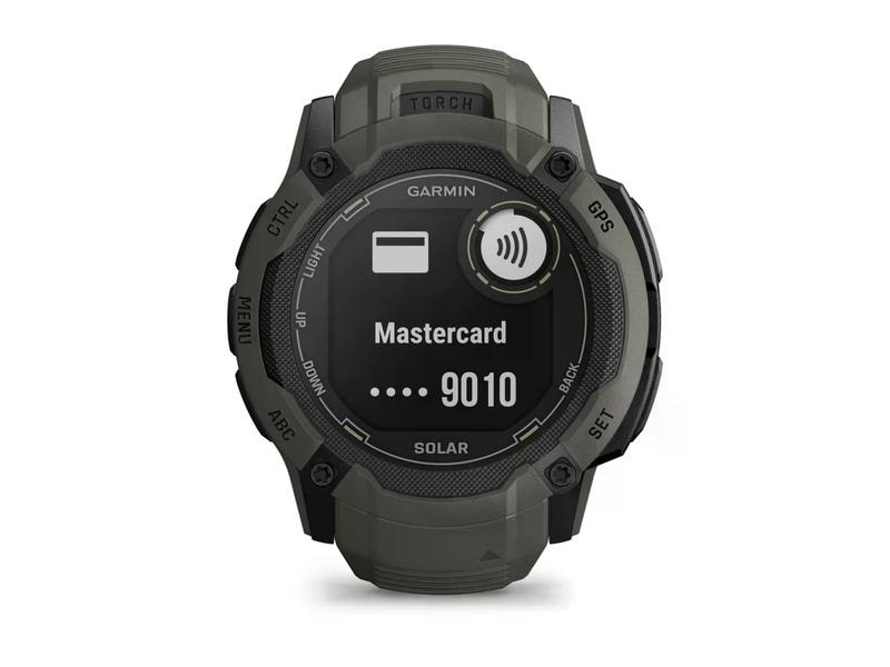 GARMIN Sportuhr Instinct 2X Solar Moosgrün Multisport-Smartwatch