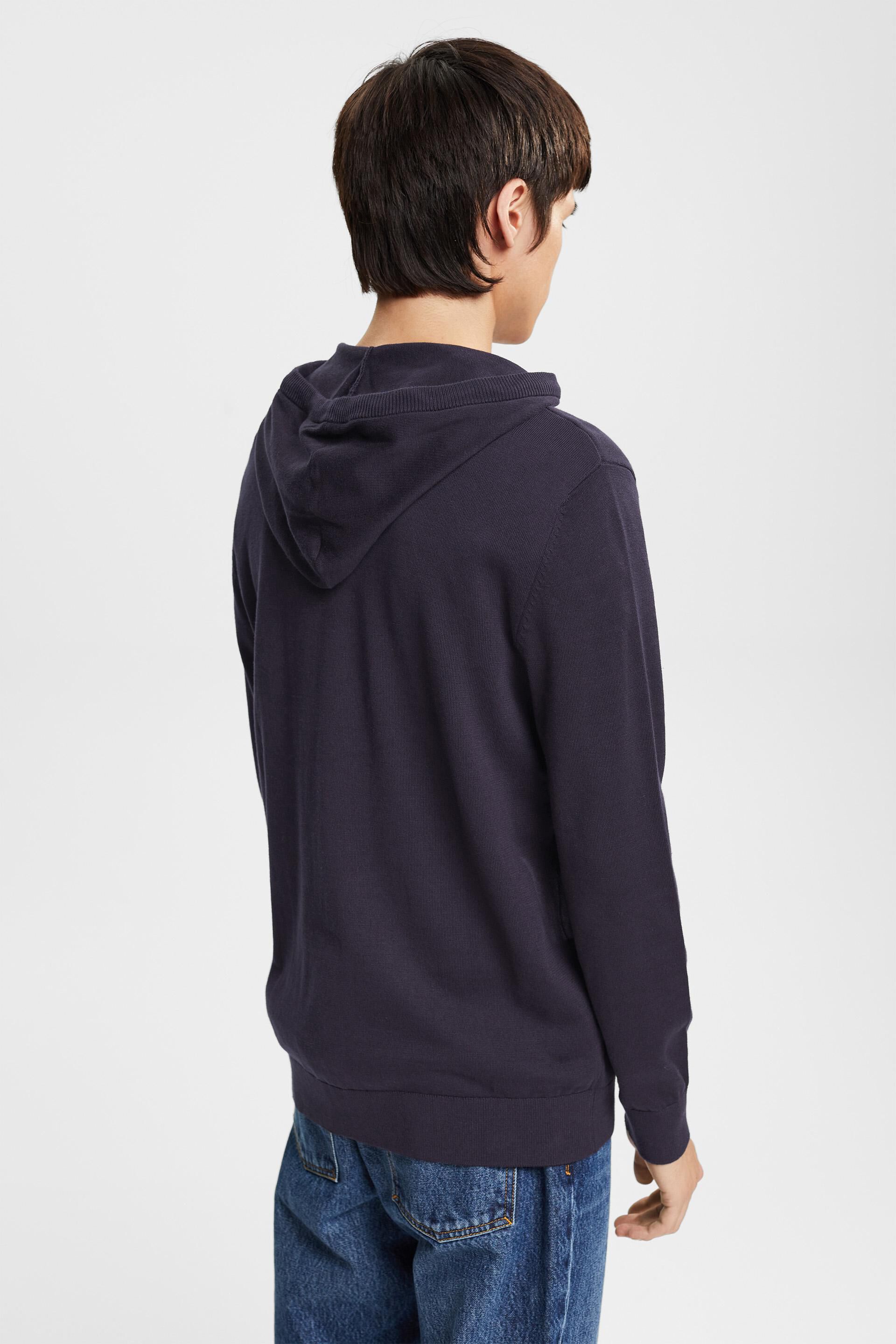 Pull-over en maille à capuche