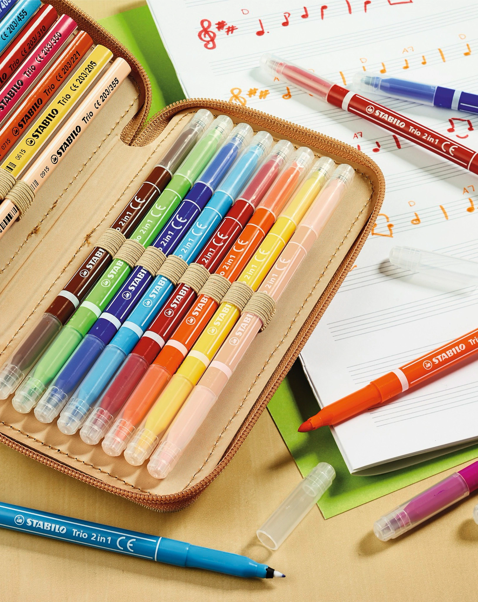 Filzstift STABILO® Trio 2in1 10er-Pack