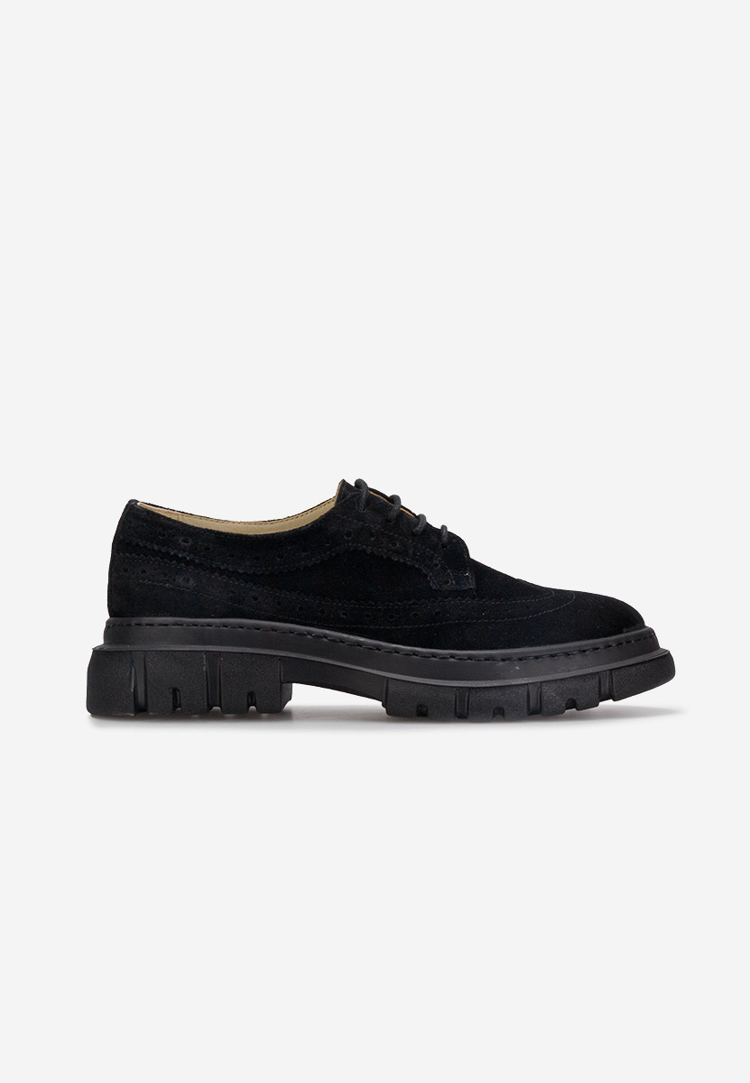 Chaussures derby en cuir noirs Henise