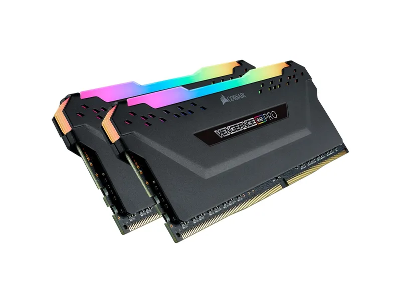 CORSAIR Vengeance RGB PRO - DDR4 - sæt - 32 GB: 4 x 8 GB - DIMM 288-PIN - 3200 MHz / PC4-25600 - CL14 - 1.35 V - ikke bufferet - ikke-ECC - sort