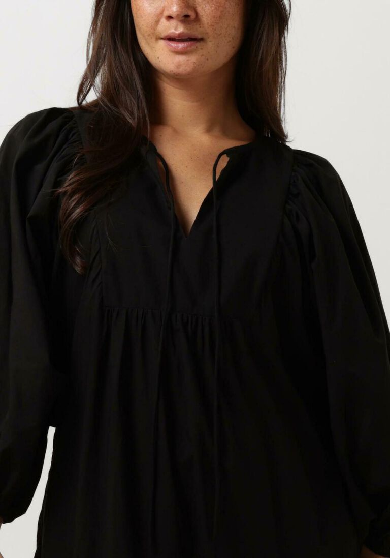 NOTRE-V zwarte notre-v maxi jurk nv-dente midi dress