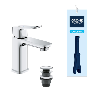 Grohe Dice wastafelmengkraan S-Size Push open Chroom