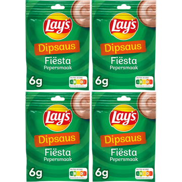 Lay's Dipsaus Fiesta Pepersmaak 4 x 6 gr
