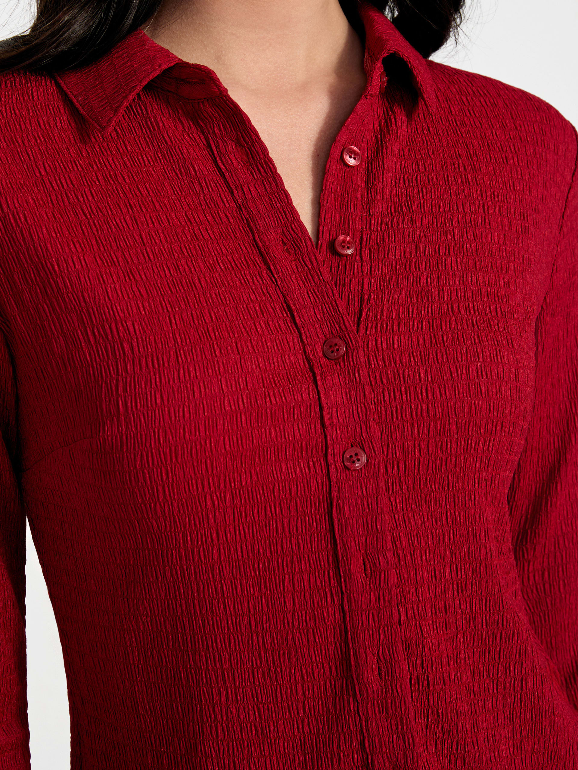 Blusa Tessa com detalhes franzidos