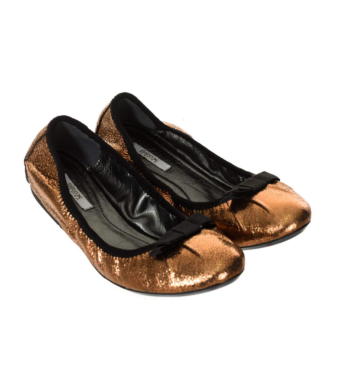 Flat leather ballerina
