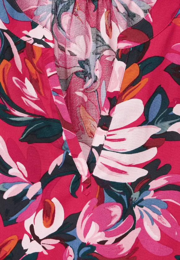Print Blusenshirt - berry rose