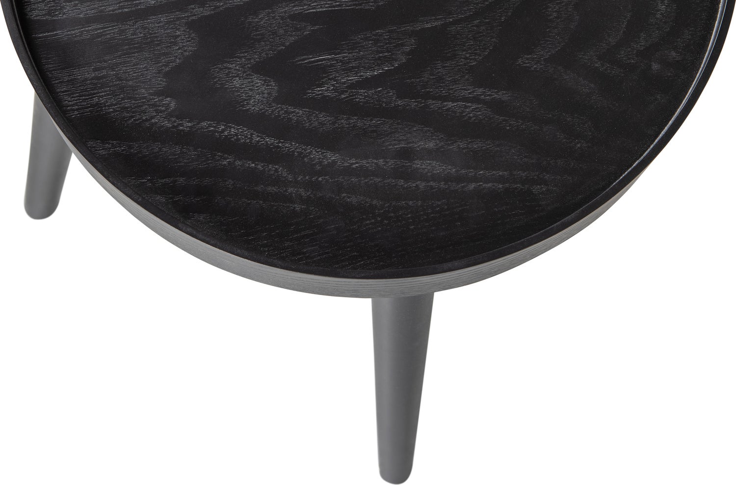 WOOOD kruk zwart D 38 H 38 cm