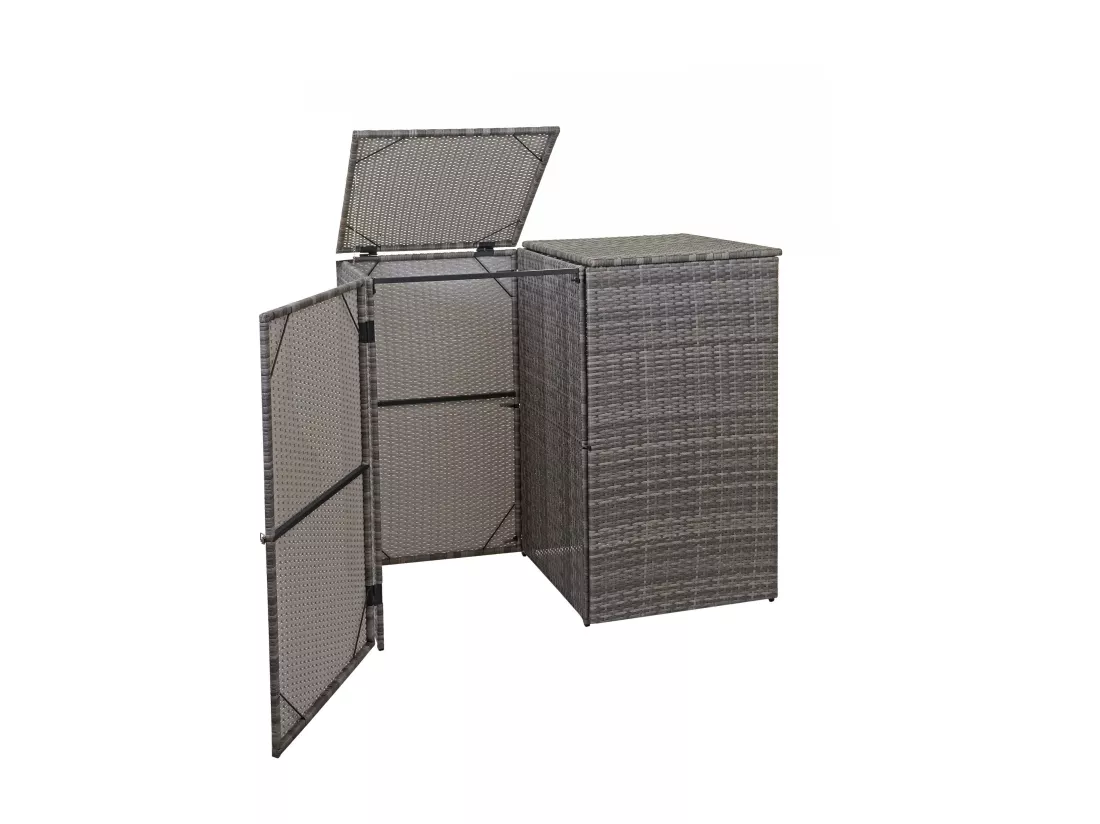 Habillage pour 2 poubelles MCW-E25 2x120l, gris