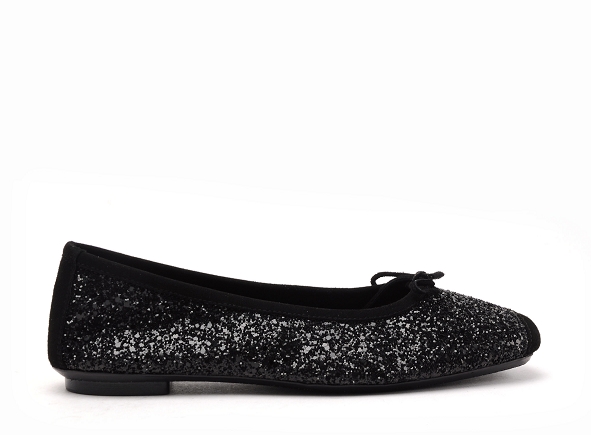 Reqins ballerines femme harmonie glitter noir