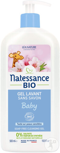 Natessance Naturel Gel Lavant Sans Savon Sans Sulfates Flacon 500ml