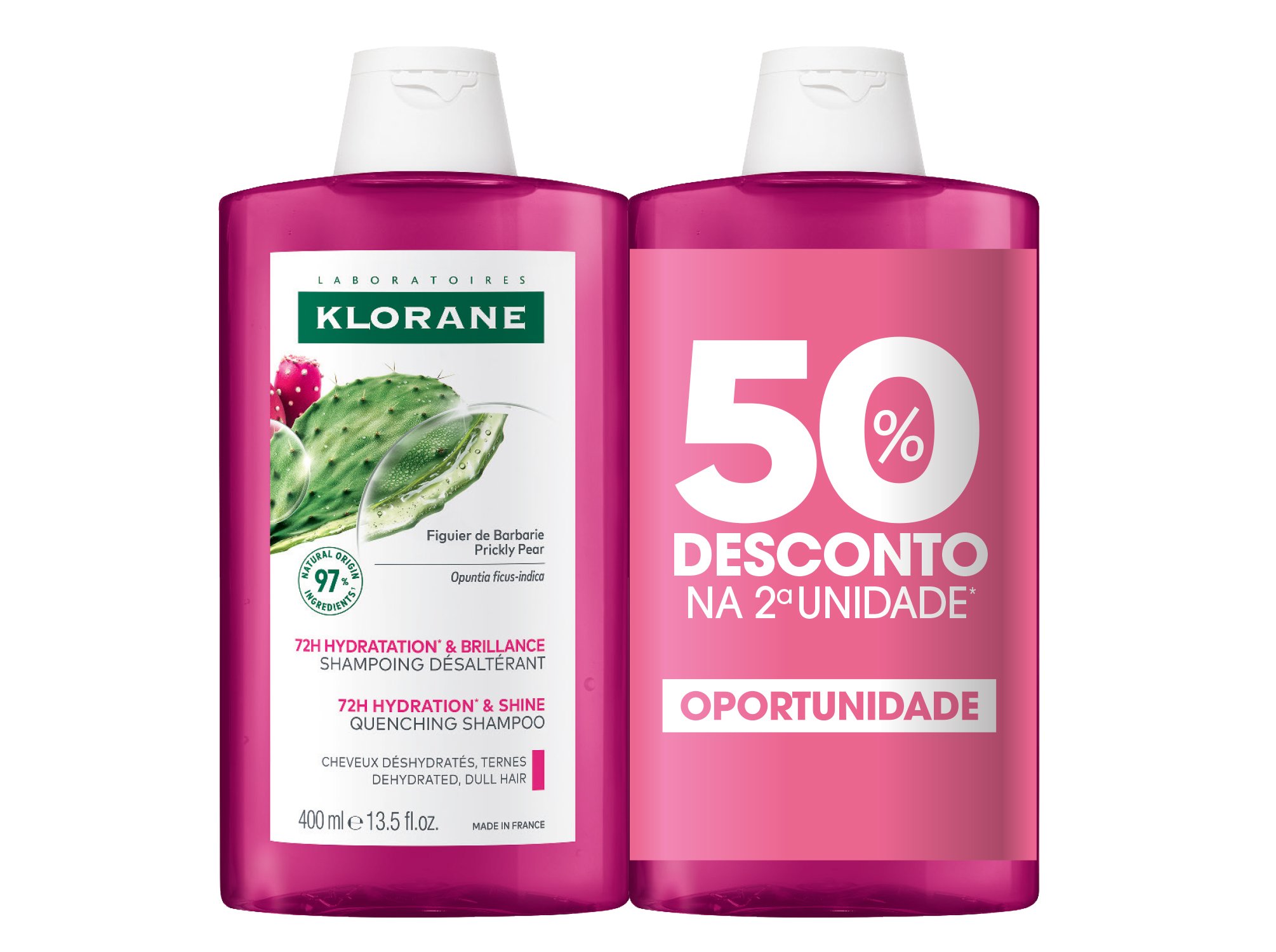 CHAMPÃ KLORANE FIGO INDIA 2X400ML 50% 2ÂªUN