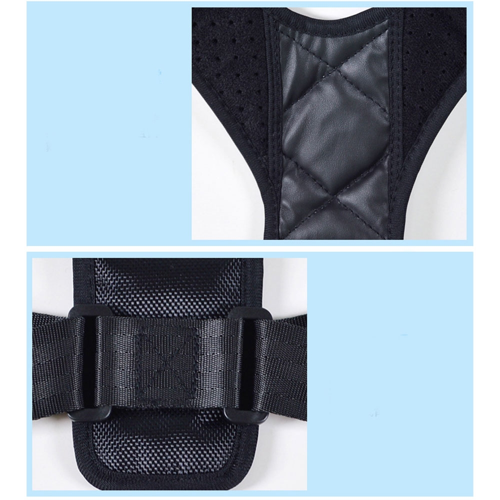 (7cm) Rücken Geradehalter Haltungstrainer Rückenstütze / Schulterstütze für Männer und Frauen - Schwarz