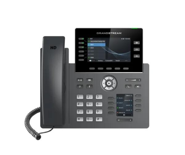 Grandstream GRP2616 - VoIP-telefon med opkalds-ID/opkald venter - IEEE 802.11a/b/g/n/ac (Wi-Fi) - 3-vejs opkaldskapacitet - SIP, RTCP, RTP, SRTP - med 6 linier - 4 linier