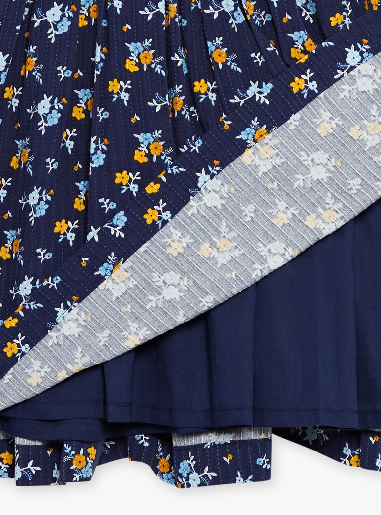 Robe bleu marine à imprimé fleuri