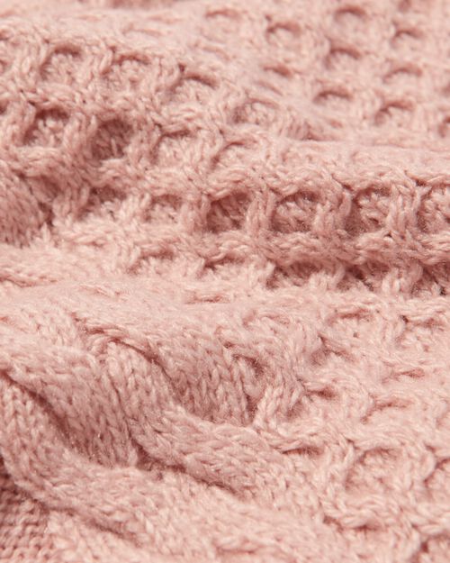 pull en maille femme Zelda rose pâle