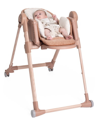 Chaise haute Polly Armonia Terracotta - CHICCO
