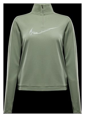 Haut 1/4 zip Nike Swoosh Vert Femme