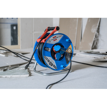 Brennenstuhl Garant kabelhaspel IP44 3-voudig, 40 Meter blauw