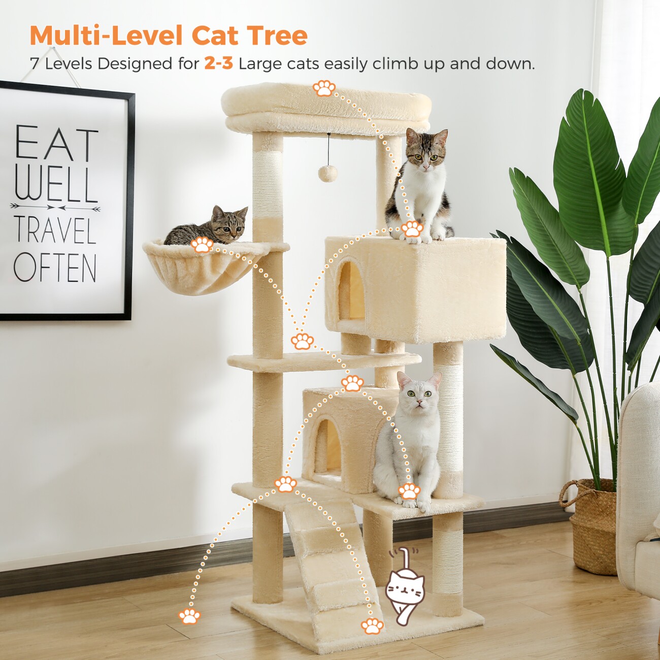 Pawz Road Katzenbaum mit 2 Condo