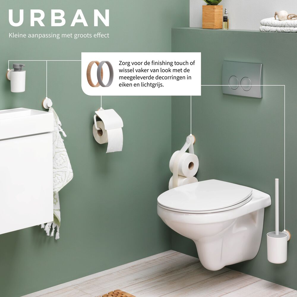 Tiger Urban toiletborstelgarnituur wit