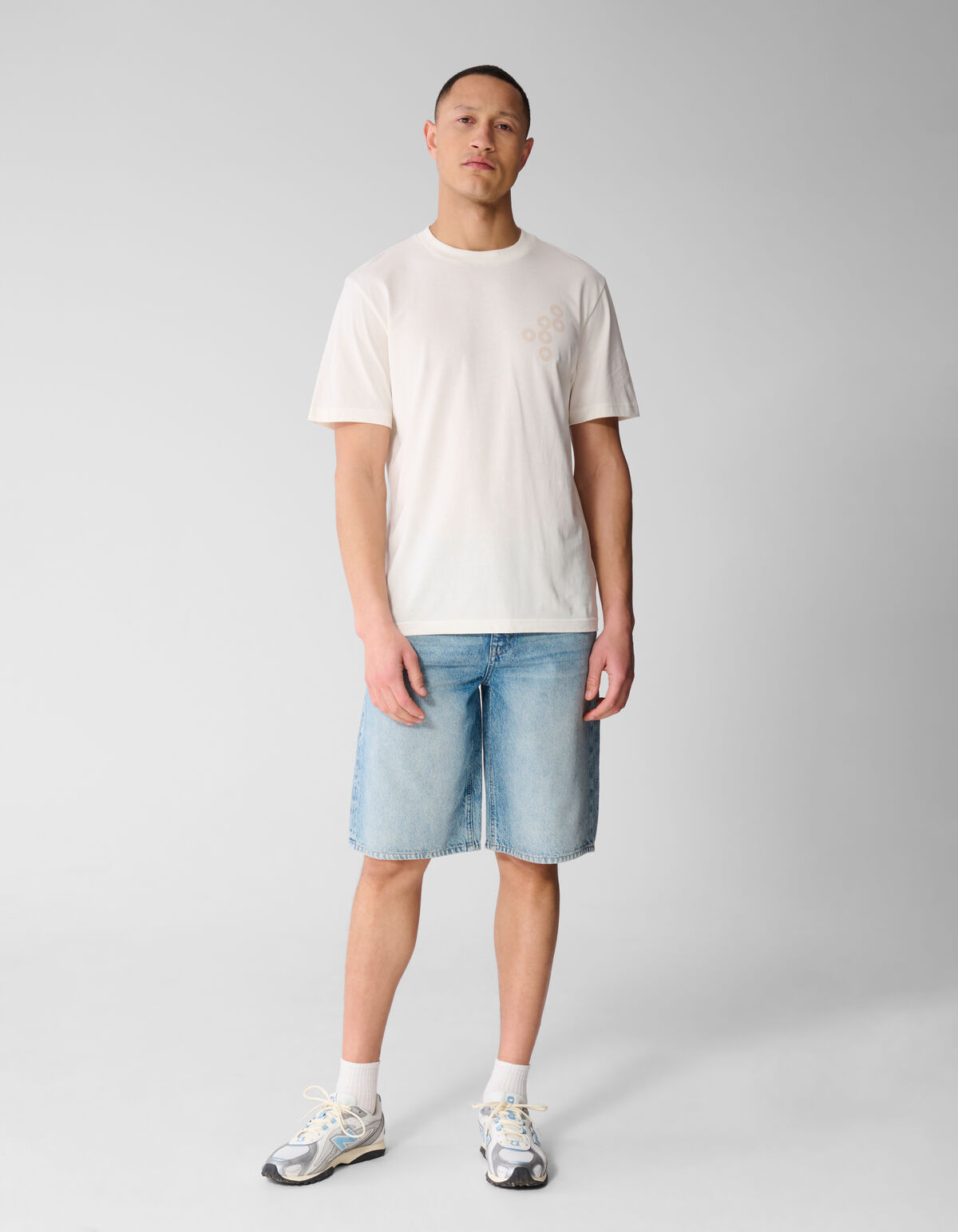 Relaxed Fit Denim Short Mediumstone