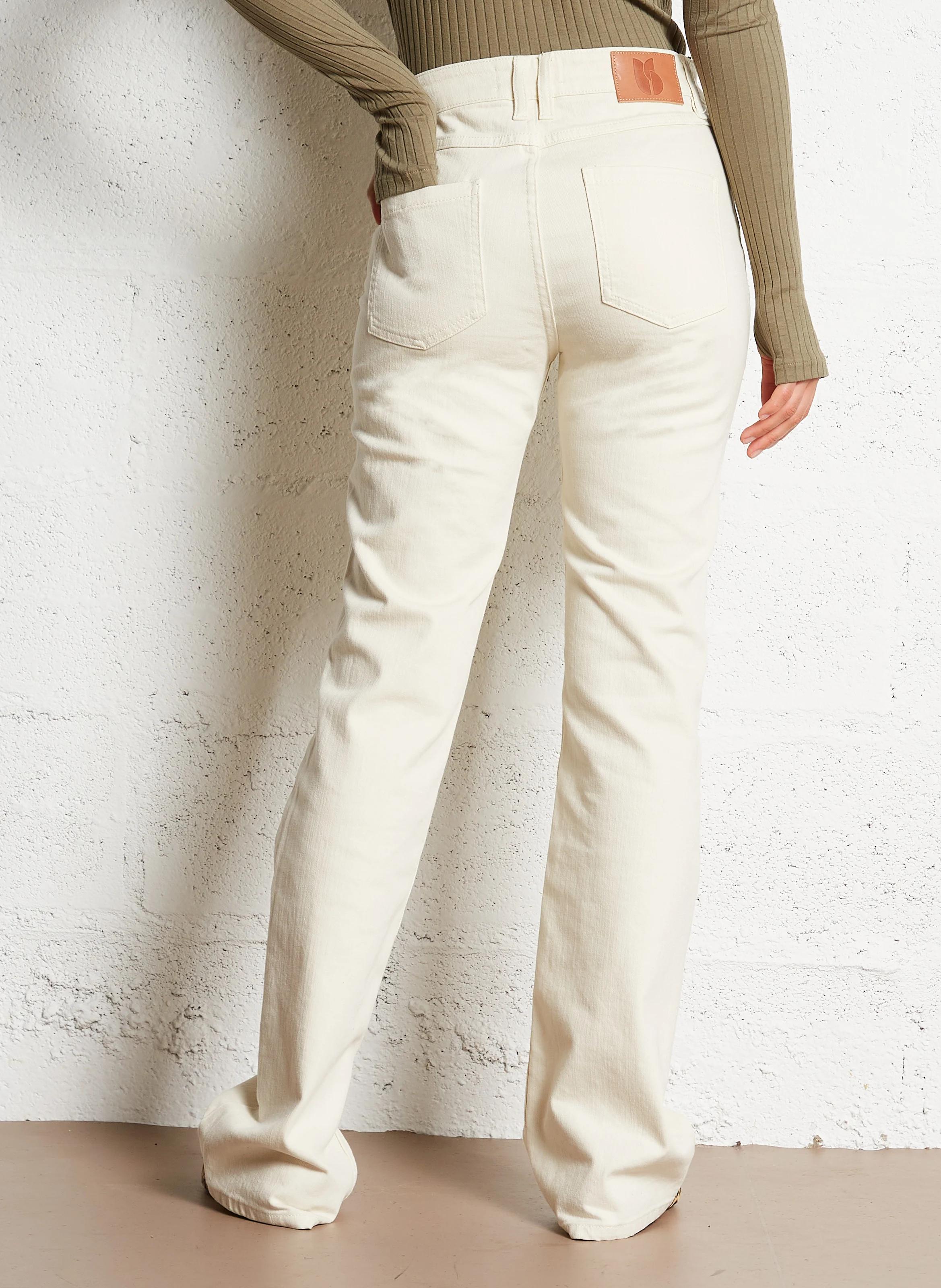 ROSS - Jean droit en coton mélangé | Beige