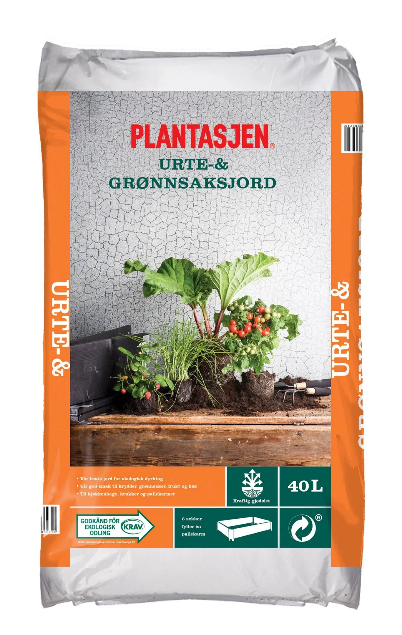 Urte- og Grønnsaksjord 40 L