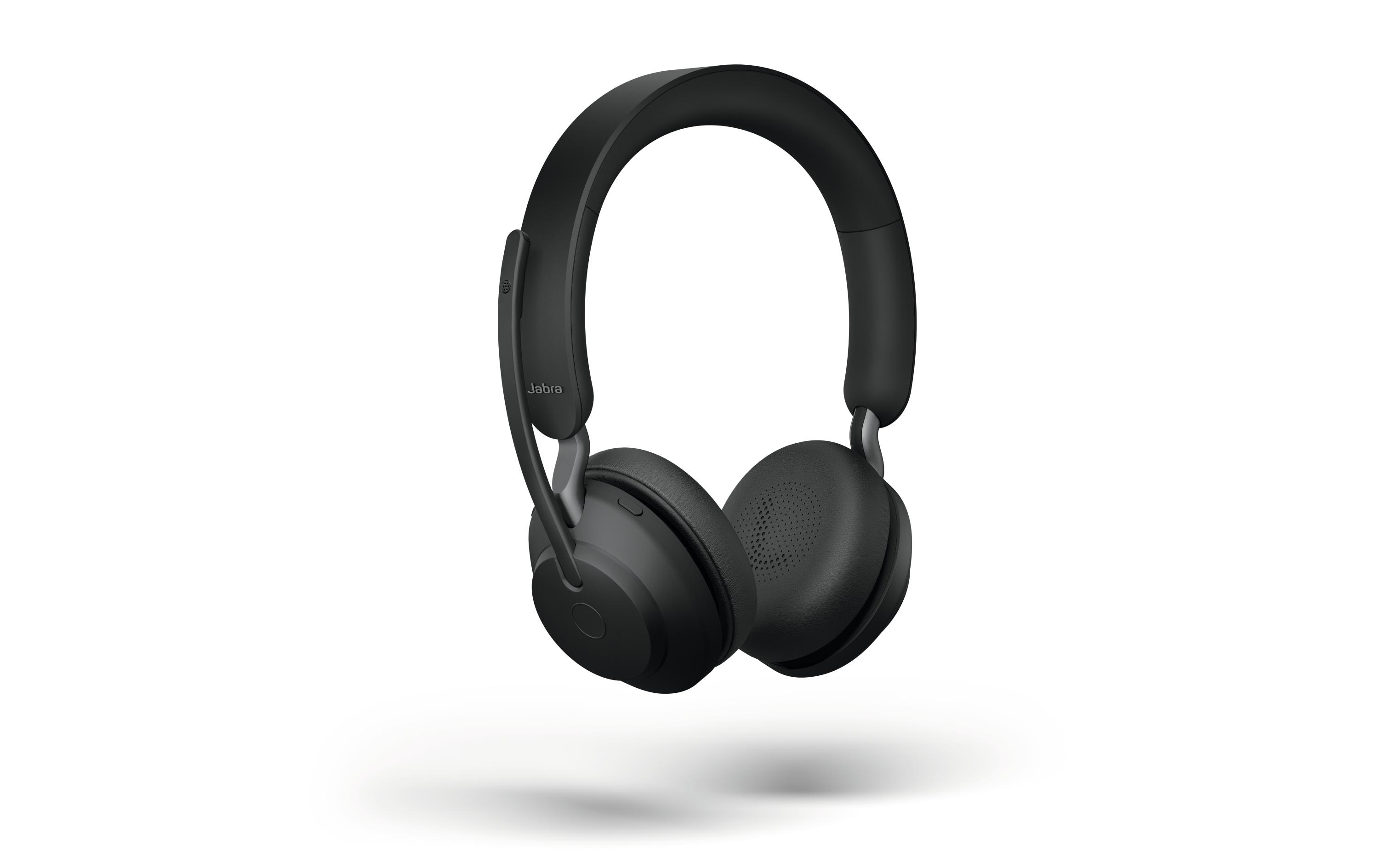 Headset Evolve2 65 Duo UC Schwarz, USB-A<br>Jabra Bluetooth Headset für das Büro, Home Office oder für Unterwegs
