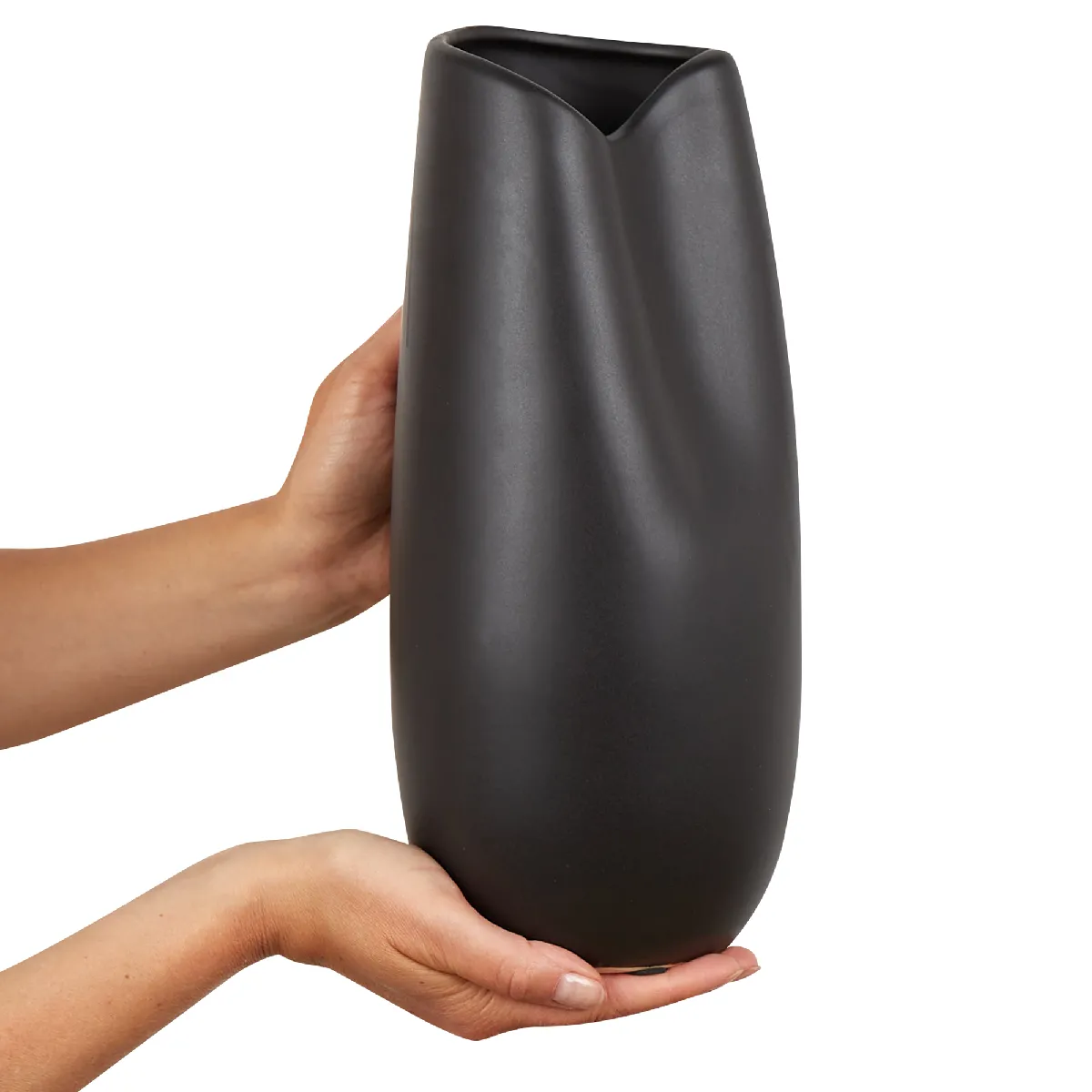 BELIANI Vase DERBE - Céramique Noir
